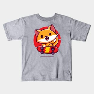 Skater Fox Kids T-Shirt